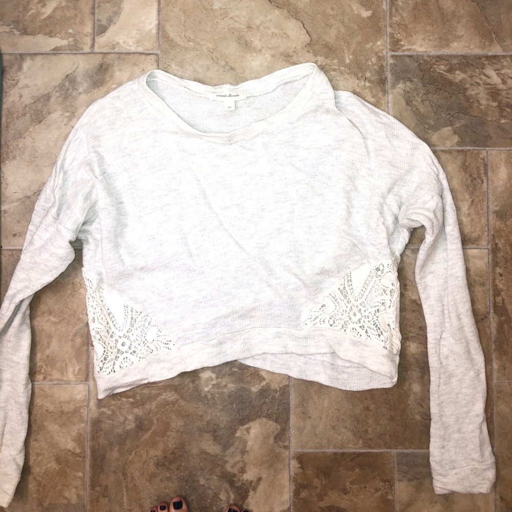 Gray Cropped Sweater